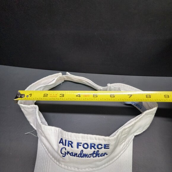 Port & Company Air Force Grandmother Sun Visor Hat Cap White Embroidered - Picture 5 of 6